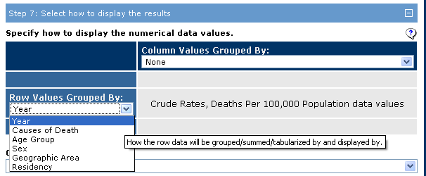 Display Showing Available Dimension Tags